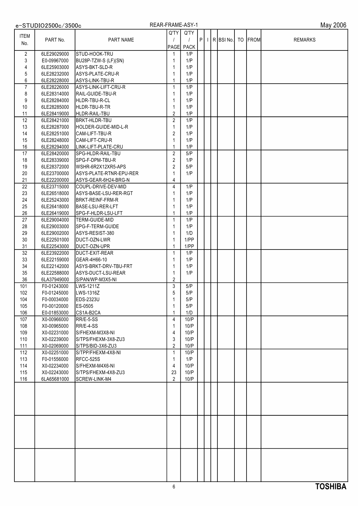 TOSHIBA e-STUDIO 2500C 3500C Parts List Manual-3